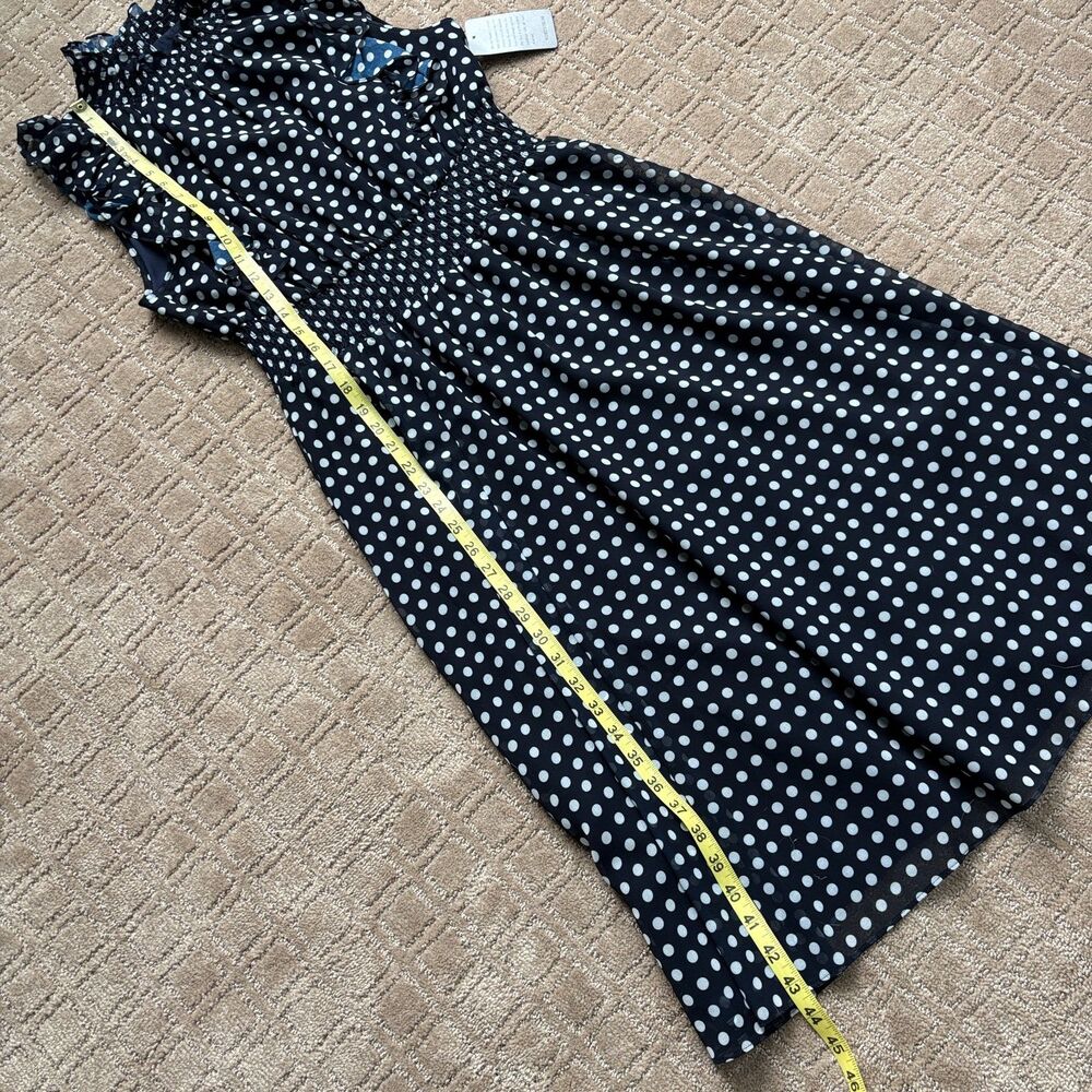 Alexia Admor Polka Dot Dress Women's 6 Navy Blue Sleeveless Preppy Derby NWT - Picture 8 of 8